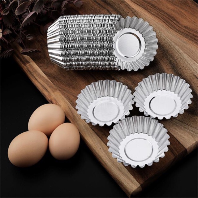 Khuôn bánh tart viền hoa bằng nhôm