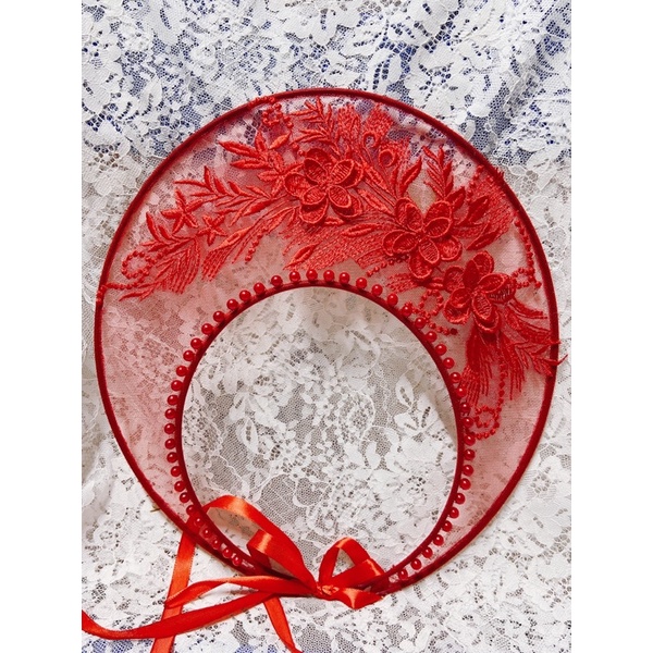 Mấn ren đỏ mã 008