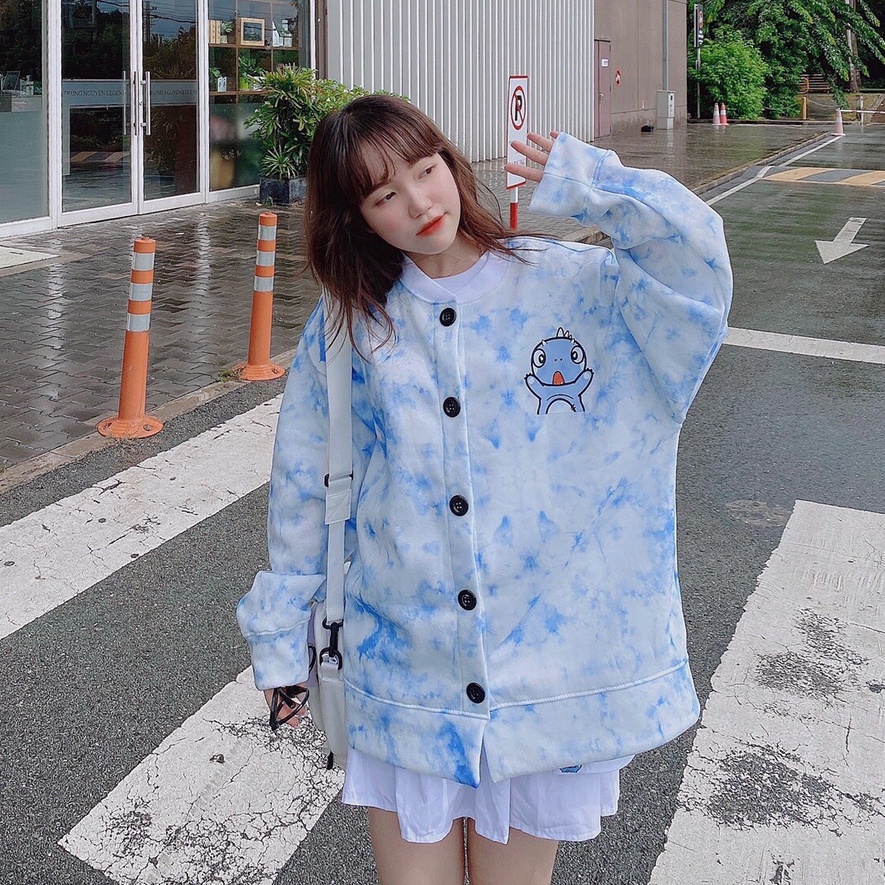 Áo cardigan loang áo khoác form rộng lót nỉ unisex phong cách ulzzang SIB008