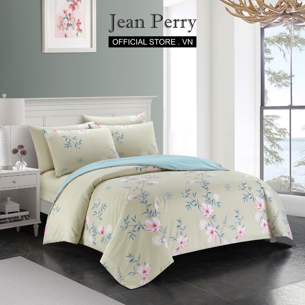 Bộ ga áo gối kèm vỏ chăn Cotton Jean Perry Austin 1m6x2m 1m8x2m + 30cm