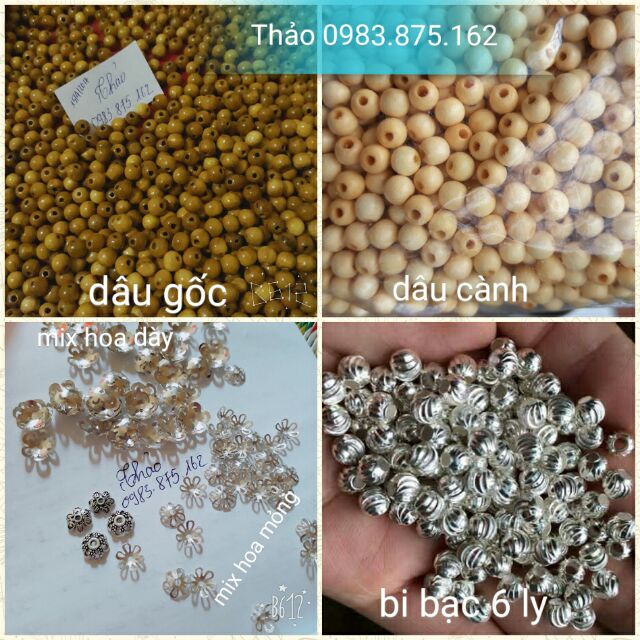 100g-Sỉ nguyên liệu - phụ kiện làm vòng dâu