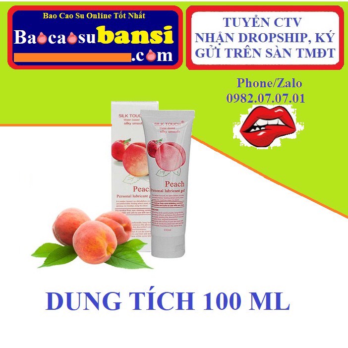 Gel Bôi Trơn Love Kiss, Hot Kiss, Silk Touch Hương Trái Cây 100ml, Gel Bôi Hương Trái Cây - Cam Kết Chính Hãng Giá Tốt