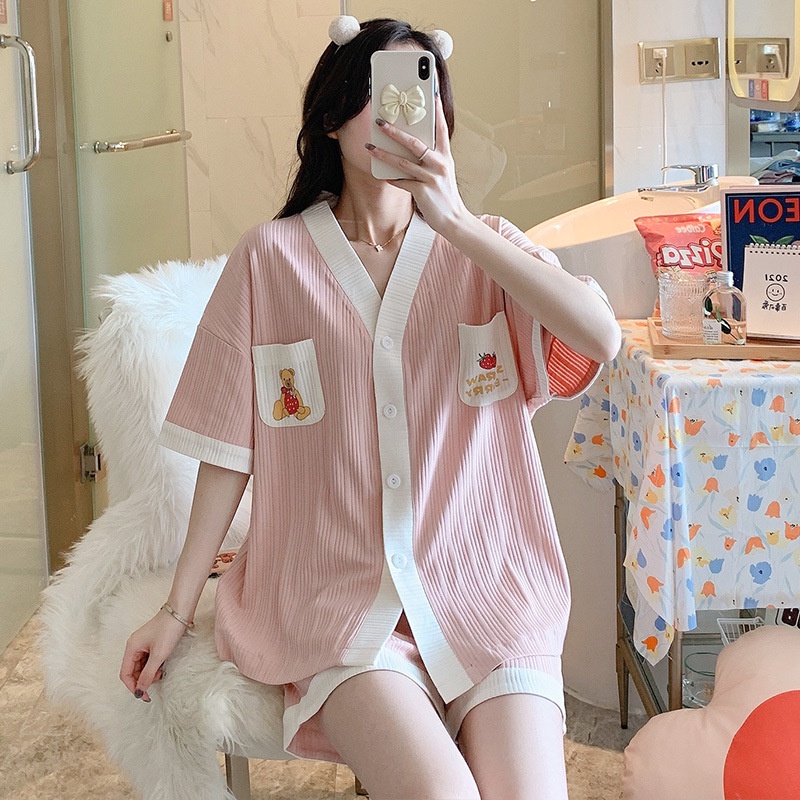 Bộ ngủ nữ , Đồ bộ piyama đẹp thời trang chất đũi xốp mềm mịn thoáng mát mặc ở nhà 4 mùa BNN004