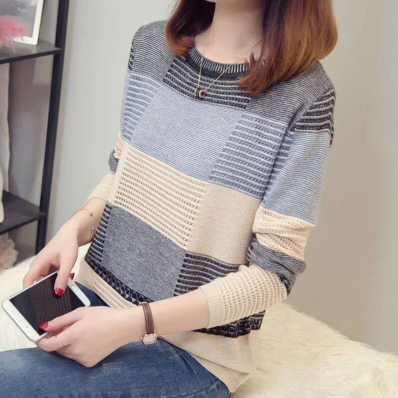 Áo Sweater Dáng Rộng Thời Trang Xuân Thu Hàn Quốc Dành Cho Nữ