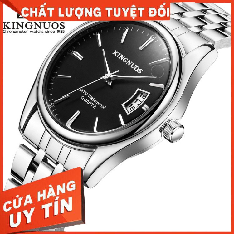 HÀNG CAO CẤP -  (CHUẨN MEN) Đồng Hồ Nam KINGNUOS K185 Lịch Ngày DOanh Nhân 2020 Dây hợp Kim Thép Cao Cấp  - Hàng Cao Cấp