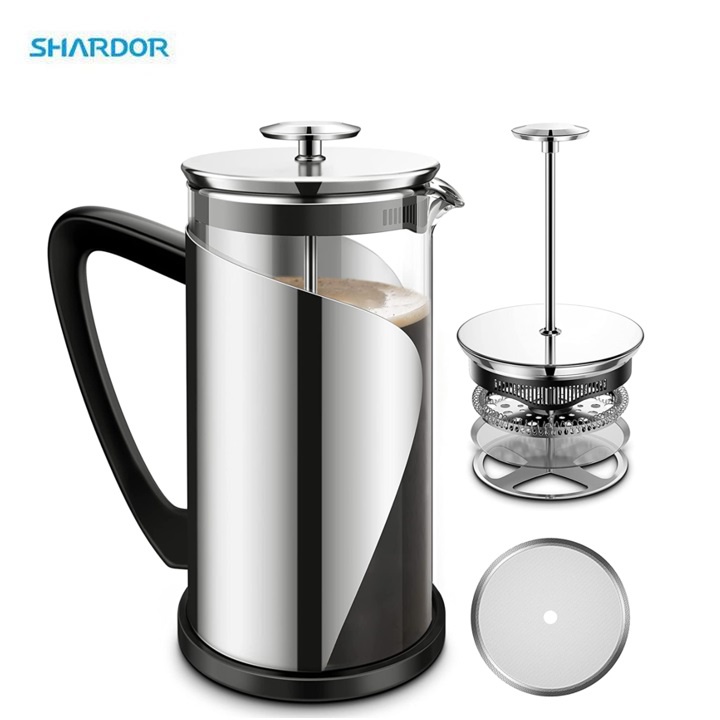 [GIÁ SỐC - HÀNG CHÍNH HÃNG] Bình pha cà phê kiểu Pháp French Press nhãn hiệu Shardor FP515S - Dung tích: 1000ml