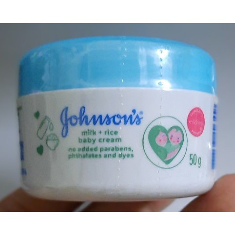 Kem Dưỡng Da Johnson’s Baby Milk Cream Nắp Xanh 50g