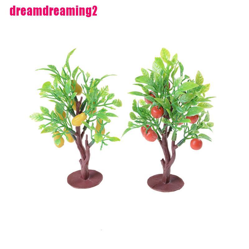 Set 2 Mô Hình Cây Trái Cây 10cm Trang Trí