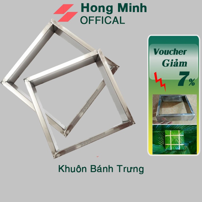 Khuôn Bánh Chưng Inox, Khuôn Gói Bánh Trưng Vuông Inox Siêu Bền Tiện Lợi