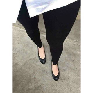 Quần legging nữ dài nâng mông vải UMI mềm màu đen co giãn cao cấp có túi - Quần legging cạp cao gen bụng dày dặn đi học