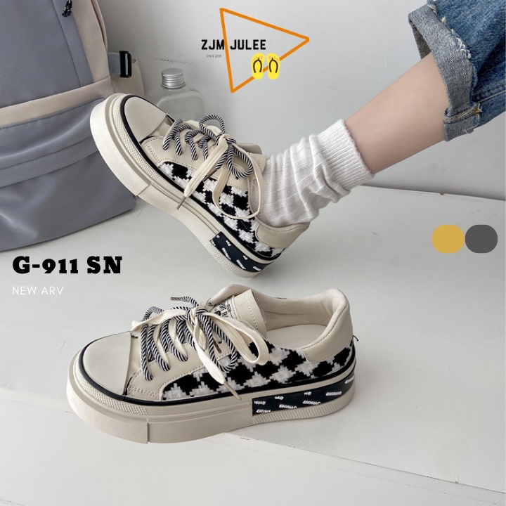 Giày sneaker độn đế nữ 5p - giày thể thao ulzzang tăng chiều cao