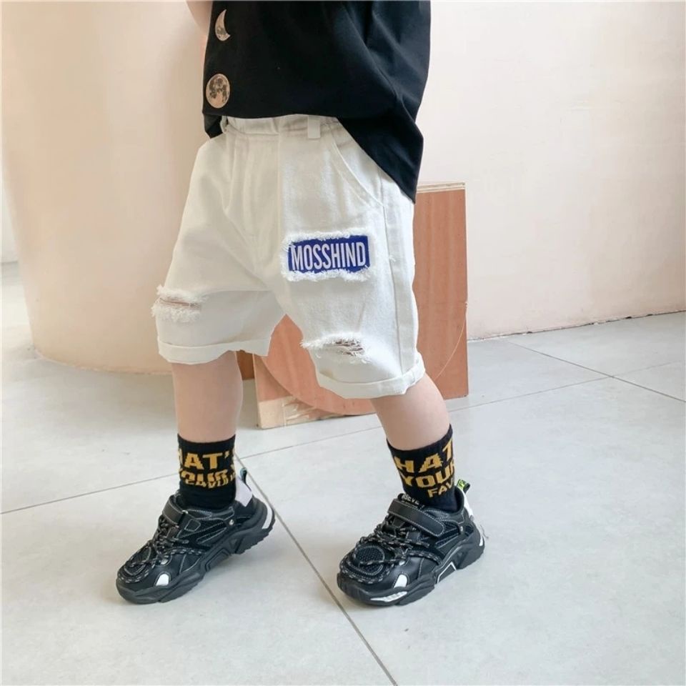 Quần Short Cotton Nguyên Chất Mỏng Phong Cách Mới Dành Cho Bé Trai