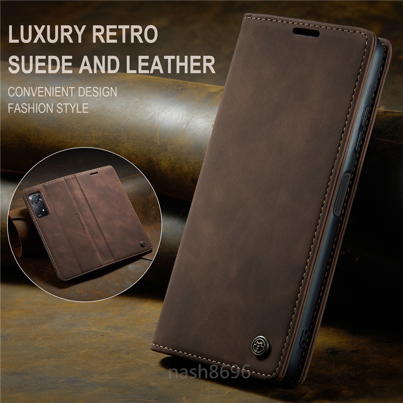 Ốp Điện Thoại Da Gập Nam Châm Retro Dành Cho Xiaomi Redmi Note 11 11S Pro 4G Note11 11Pro