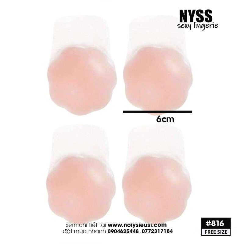 Hộp 10 Miếng  Dán Ngực Silicon siêu dính, dán Nhũ Hoa - Miếng Dán Ti