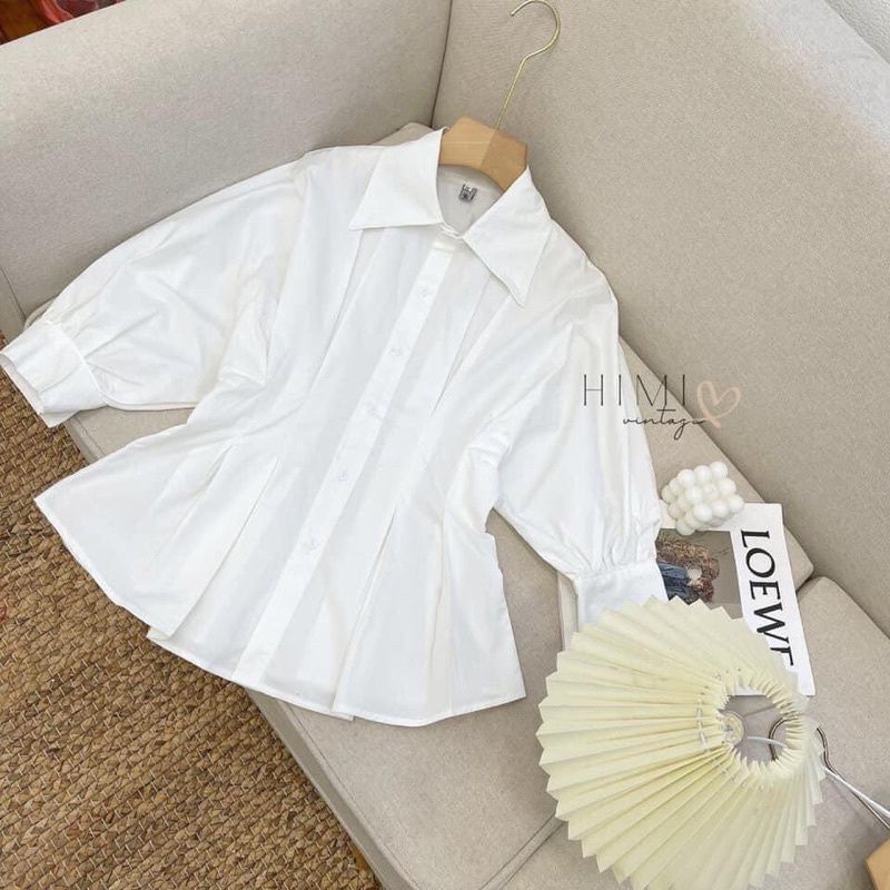 ÁO SƠ MI CHÍT EO PHỒNG VẠC BẦU XINH LẮM PCA