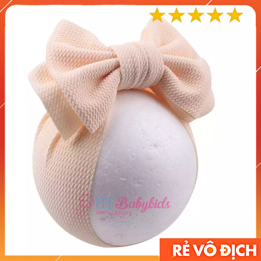Băng Đô Turban Thắt Nơ Chất Liệu Cotton Dễ Thương Cho Bé Gái