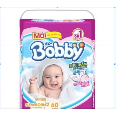 Miếng lót sơ sinh Bopby Newborn 2 :60 miếng