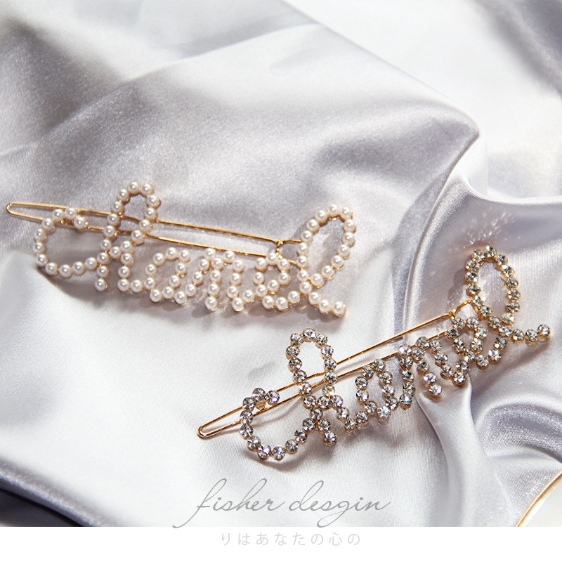 Kẹp Tóc Kim Loại Hình Ếch Đính Ngọc Trai Giả Xinh Xắn