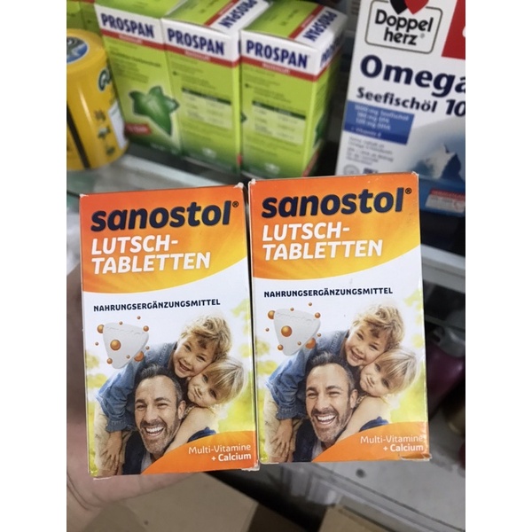 Viên Ngậm Sanostol Lutschtabletten Bổ Sung Canxi và Multi-Vitamin Cho Trẻ
