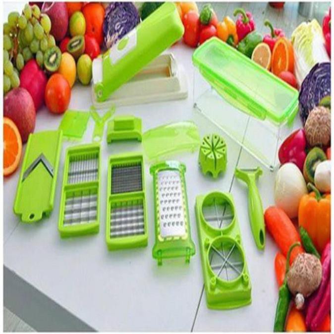 [XẢ KHO+FREE SHIP] Bộ Dụng cụ 10 món Nicer Dicer cắt gọt nạo bào rau củ quả