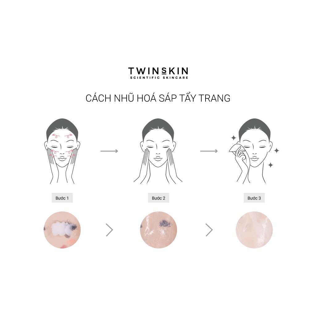 Sáp Tẩy Trang Làm Sạch Chuyên Sâu - Three Power Clean Balm Twins Skin