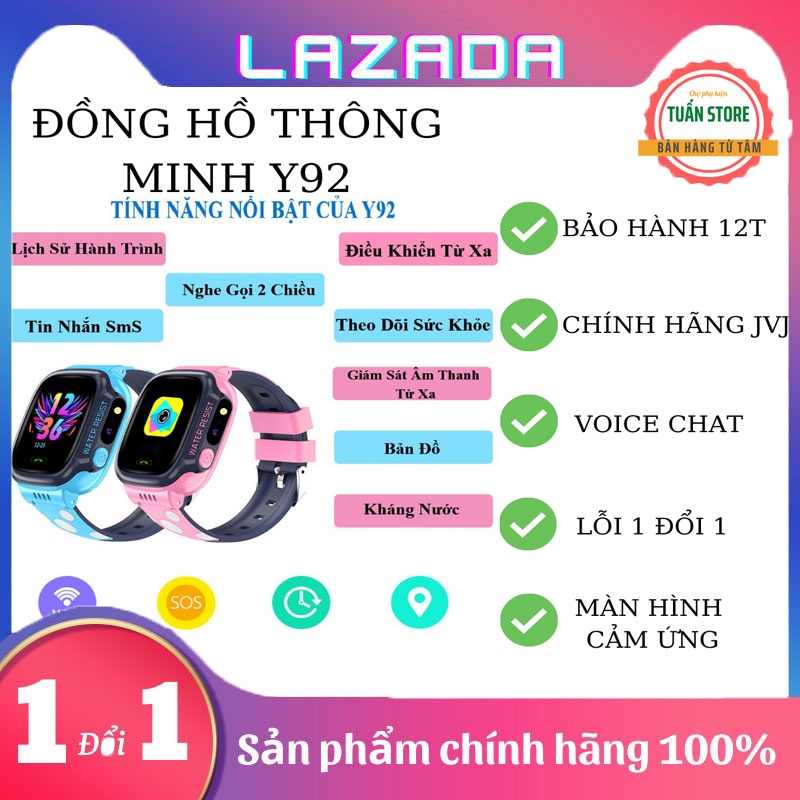 Đồng Hồ Định Vị Trẻ Em Y79, Y85, Y92, Y95 Đồng Hồ Định Vị Giám Sát Bé Từ Xa Cao Cấp Chống nước