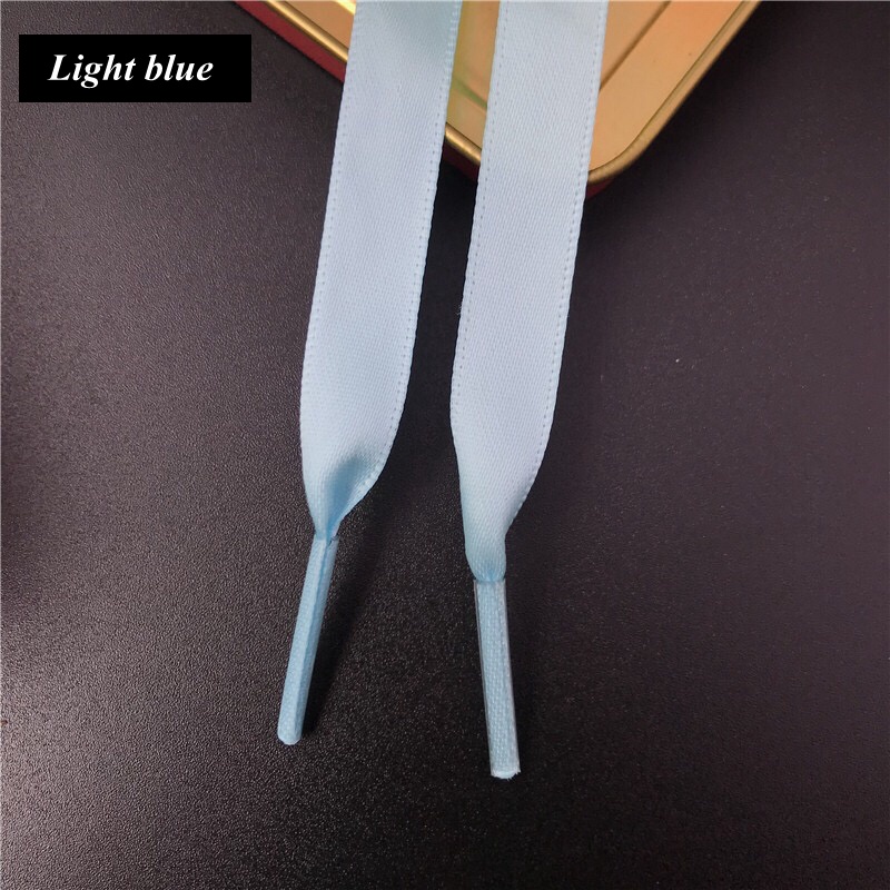 1 Cặp Dây Buộc Giày Thể Thao Bằng Lụa Satin Thắt Dây Ruy Băng Dài 1CM Cho Nam Nữ
