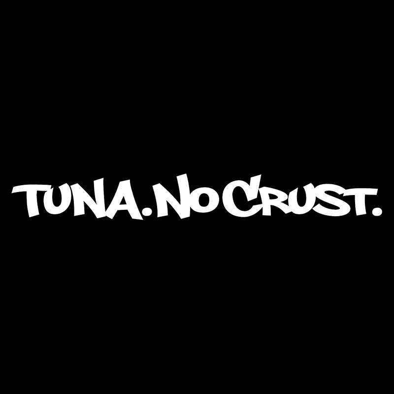 Miếng sticker &quot;Tuna No Crust&quot; dán trang trí ô tô chống thấm 18.5cmx2.3cm