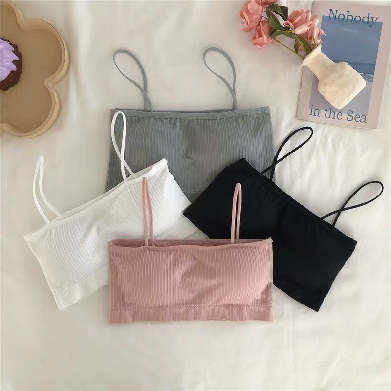 [Mã FAMAYWA giảm 10K đơn 50K] Áo hai dây croptop Lylyshop, áo 2 dây chất thun cotton co dãn có miếng đệm lót ngực | BigBuy360 - bigbuy360.vn