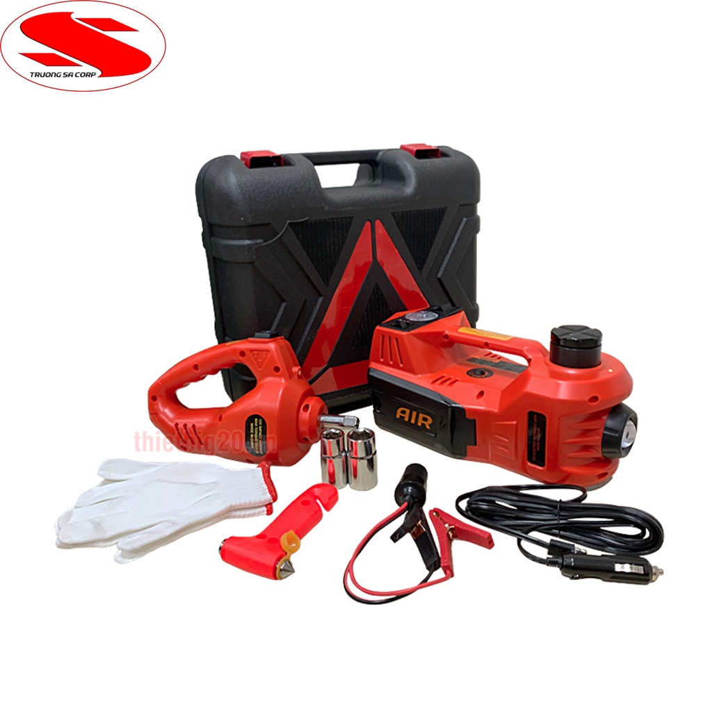 Bộ cứu hộ bơm lốp ô tô 12V kích thủy lực ô tô 5TON GXE04