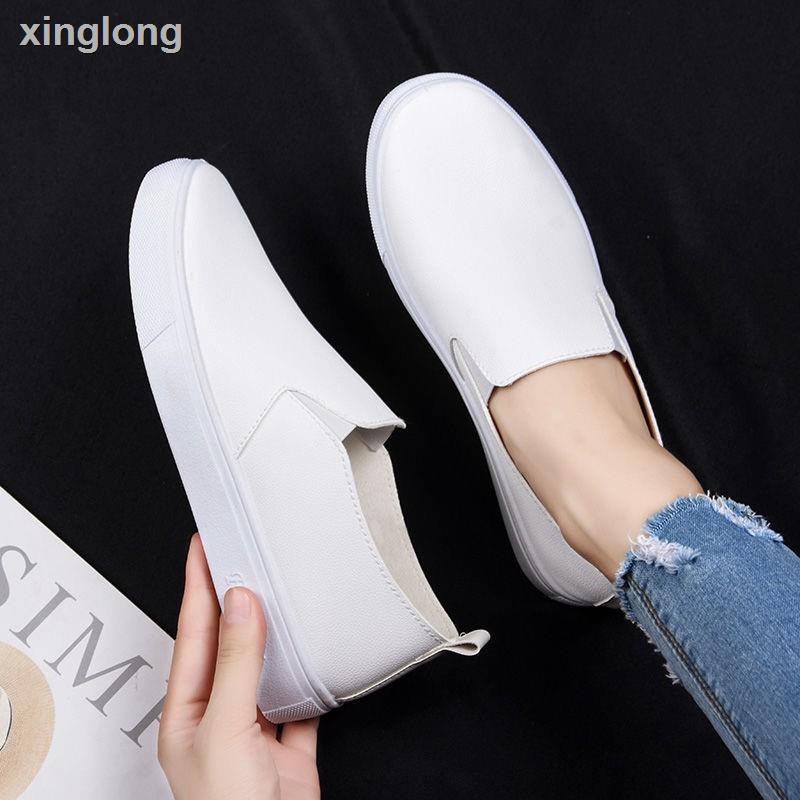 ▽✳✴Giày Lười Da Đế Bằng Chống Trượt Không Thấm Nước Phong Cách Hàn Quốc Cho Nữ | BigBuy360 - bigbuy360.vn