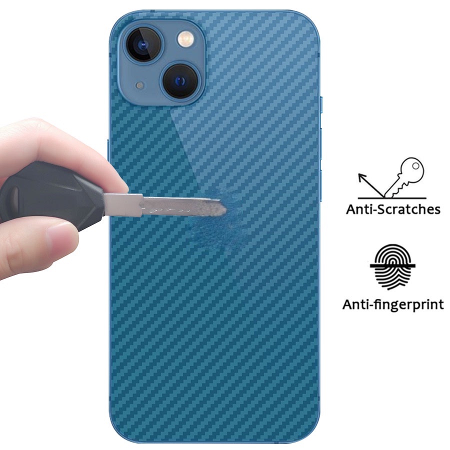Miếng dán mặt lưng cacbon Dán Lưng Điện Thoại Chống Trầy Cho iPhone 11 13 14 15 Pro Max 12 Mini X XR XS 6 6s 7 8 Plus