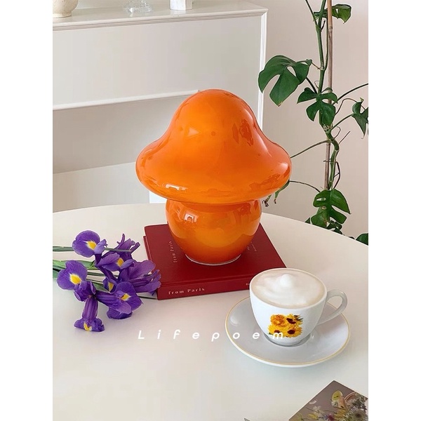 Đèn để bàn hình nấm Table Lamp nhiều màu phong cách Bắc Âu