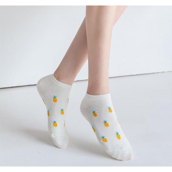 WAFNHA D453 Vớ Nữ Họa Tiết Trái Cây Dễ Thương