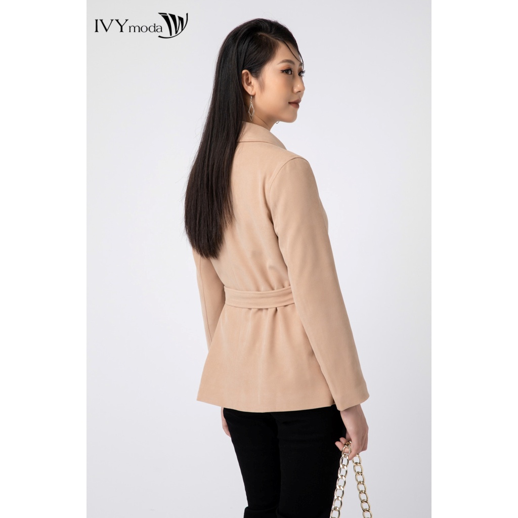 Áo khoác dạ nữ cổ 2 ve IVY moda MS 70T0048