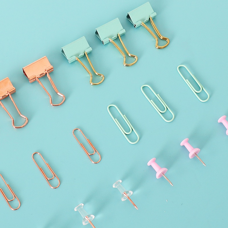 1 Hộp Kẹp Giấy Kim Loại Đa Năng