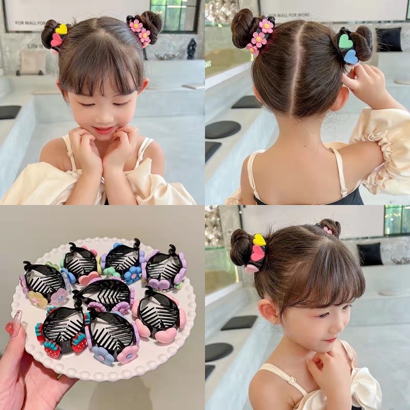 Kẹp Tóc Cuộn Tròn Cho Bé, Kẹp Tóc Xinh Xắn, Phụ Kiện Tóc Phong Cách Hàn Quốc
