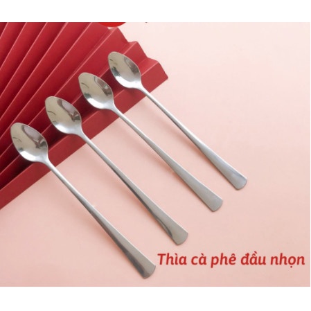 Thìa Inox Cán Dài / Muỗng Pha Cafe, Sinh Tố Phong Cách Hàn Quốc Tiện Dụng 88279