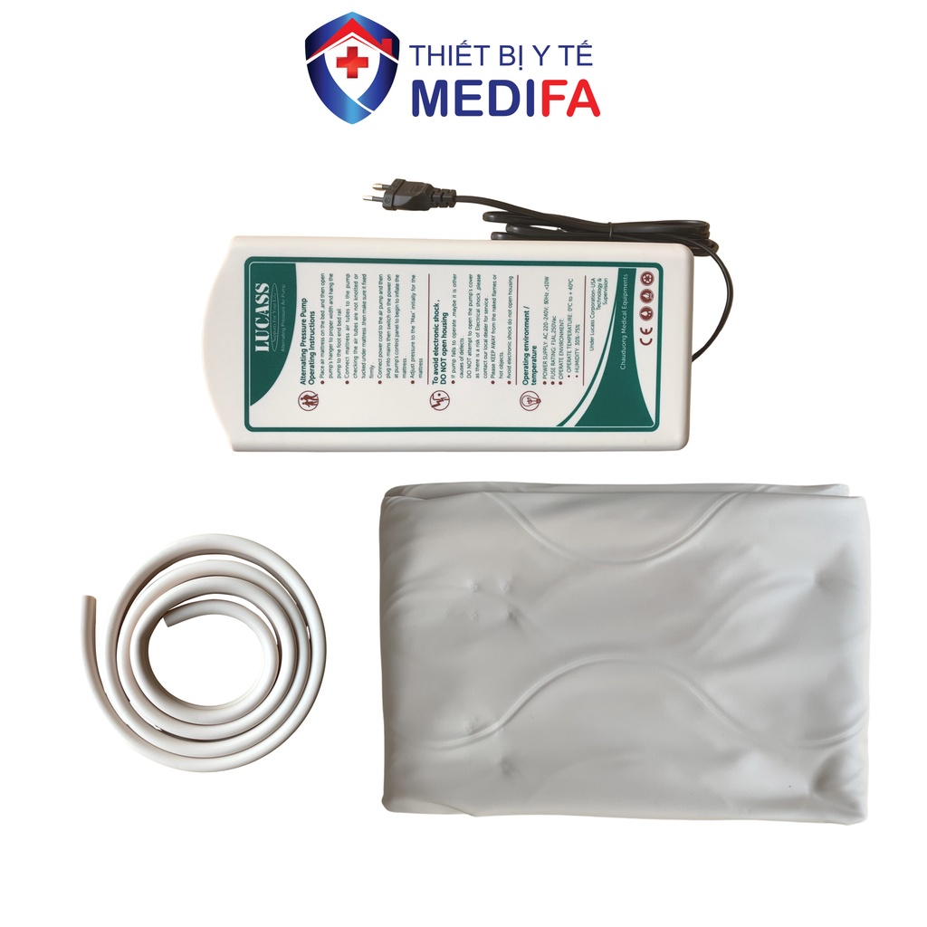 Đệm hơi chống loét Lucass LC5789 bơm khí tự động, chất liệu vải Polymer thoáng khí