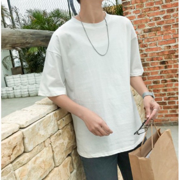 Áo Thun Tay Lỡ Unisex Trơn Nhiều Màu Siêu Hot | BigBuy360 - bigbuy360.vn