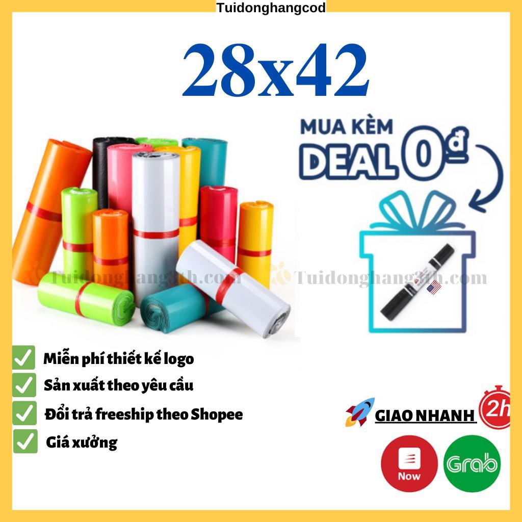Túi đóng hàng niêm phong tự dính size 28x42, tuidonghangcod