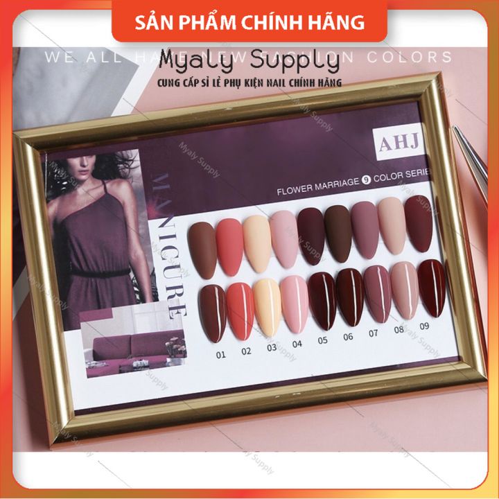 Set Sơn AS Chai Đỏ Nắp Nhọn 9 Chai Cao Cấp AHJ SP000327