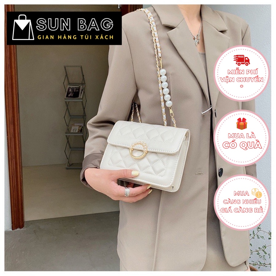 Túi xách nữ đeo chéo, đeo vai, đi chơi, đi học, dự tiệc, da cao cấp, phong cách hàn quốc size 21cm SB270