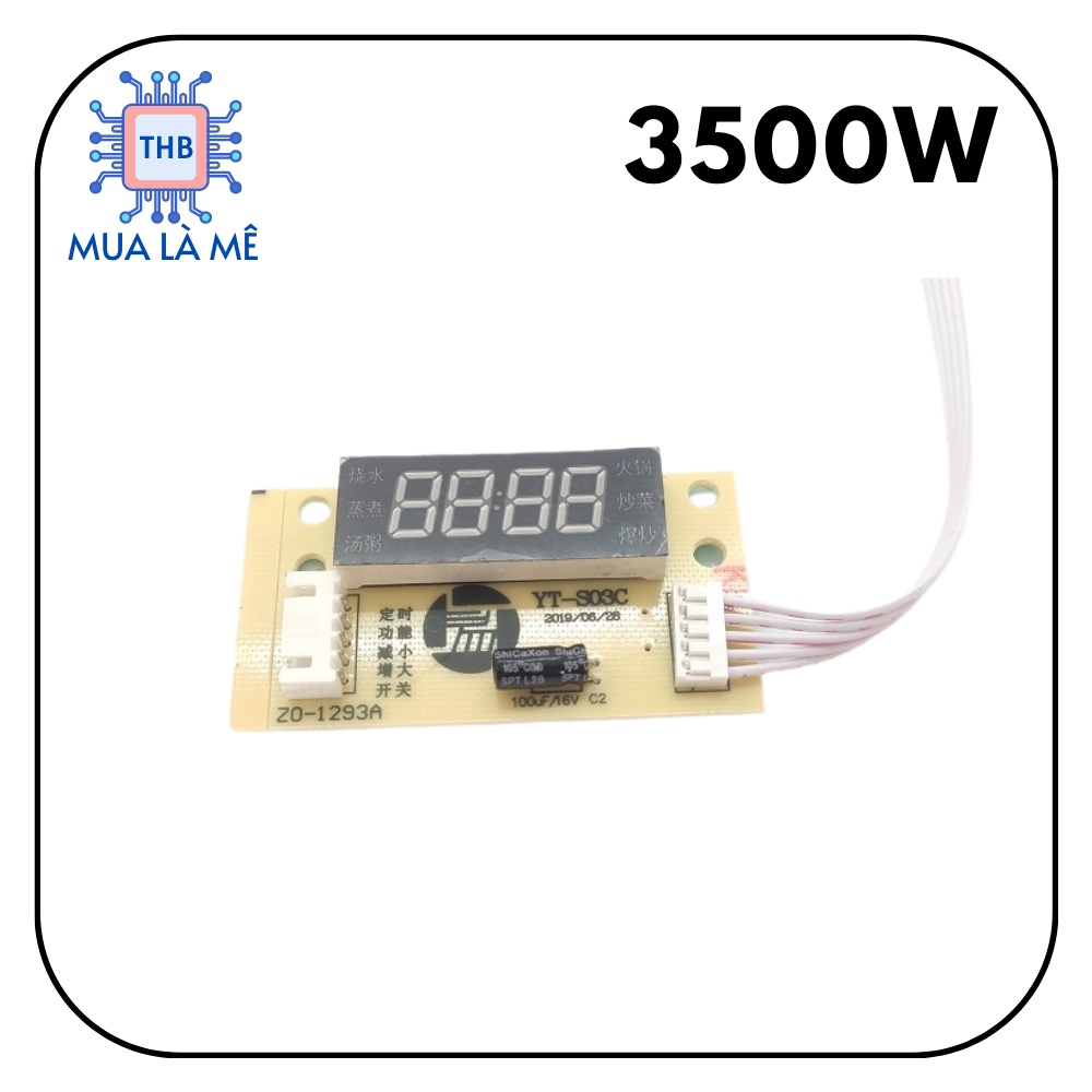 Bo mạch bếp từ cảm ứng 3500W chất lượng tốt.