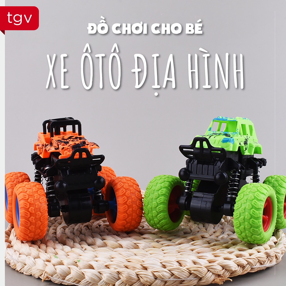 Ô tô đồ chơi trẻ em, xe đua oto địa hình nhiều màu sắc, bền đẹp, nhựa ABS an toàn cho bé