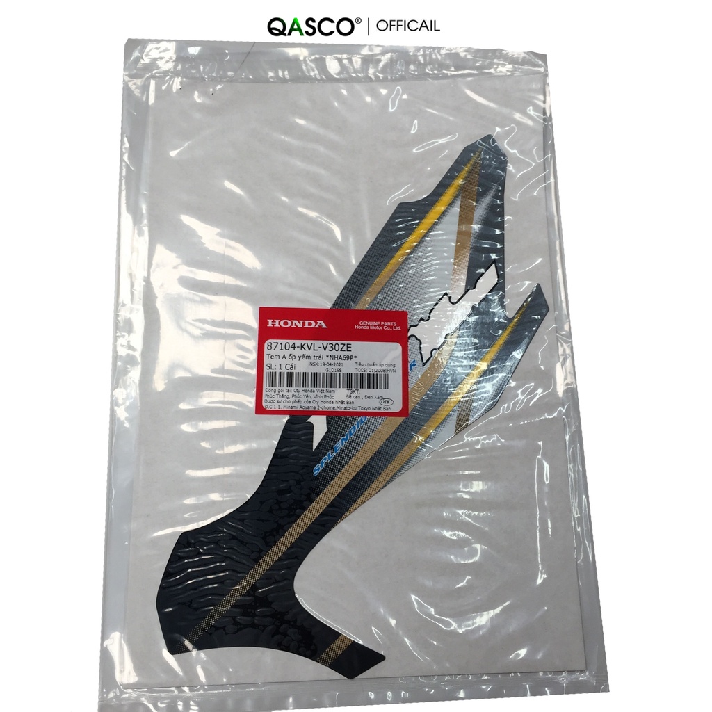 Tem A ốp yếm trái HONDA Future (màu NHA69P)  QA(87104KVLV30ZE)