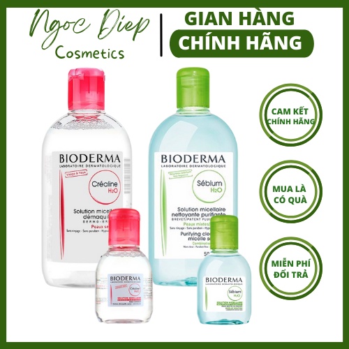Nước tẩy trang Bioderma Sebium 500ml , tẩy trang Bioderma cho da dầu mụn - Ngọc Diệp cosmetics