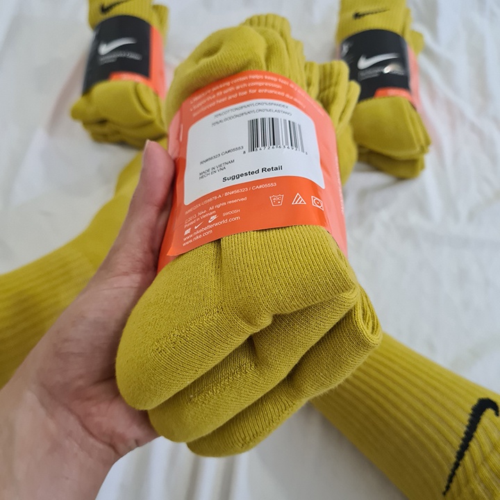 Pack 3 đôi tất thể thao Nike cao cổ Màu Vàng No2 - Free ship + Quà tặng Loved socks by TatsTats.vn