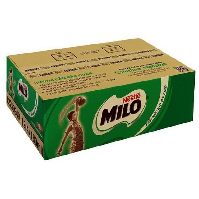 1 thùng milo 48hộp x 180ml siêu mới