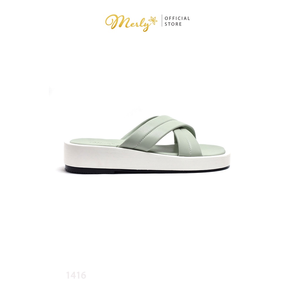 Dép đế bánh mì quai chéo Merly 1416